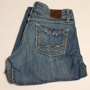 BKE Women's Sabrina Boot Cut Embellished Jeans in Size 27L